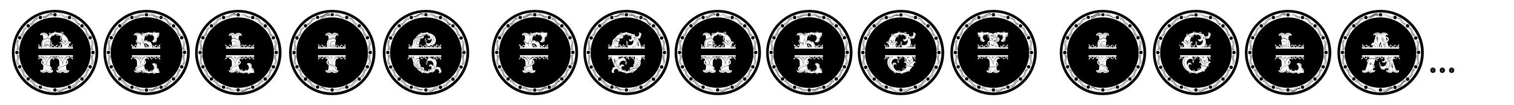 Relic Forest Island 3 Monogram circle black Simple